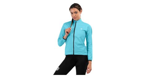 Veste de pluie vélo femme Cyclisme J2 Blockhaus Cyan