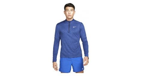 Nike dri-fit element long sleeve 1/2 zip top blue