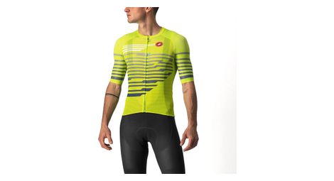 Maillot manches courtes castelli climber s 3 0 sl jaune bleu