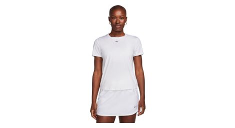 Maillot manches courtes nike one classic blanc femme