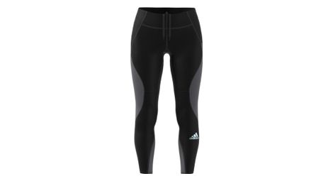 Adidas run prime blue women's long tights black