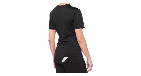 100 Ridecamp Damen Kurzarmtrikot Schwarz Grau