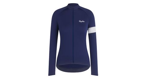 Rapha core long sleeve jerseyblau / weiß damen m