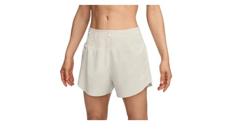 Pantalón corto nike dri-fit trail 4in blanco para mujer