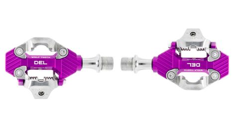 Paire de Pédales Automatiques Wolft Tooth DEL Gravel Clipless Pedal Violet