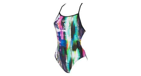 Swimsuit one piece woman arena vivid booster pink black