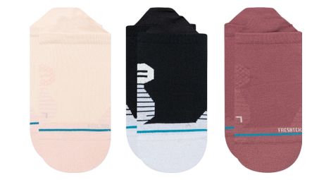 Stance circuit socks pink/black (set of 3) 38-42