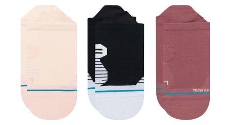 Chaussettes stance circuit rose / noir (lot de 3 paires)