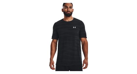 Maillot manches courtes under armour seamless wave noir