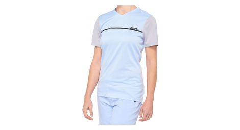 100% ridecamp women's short sleeve jersey blue / gray