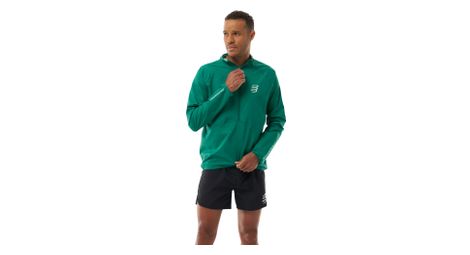 Chaqueta cortavientos Compressport Aura verde para hombre