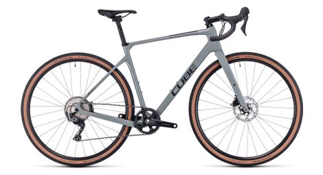 Gravel bike cube nuroad c:62 pro shimano grx 11v 700 mm grau grün swamp 2023