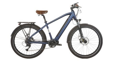 Gereviseerd product - bicyklet raymond shimano acera 9v 504 wh 27.5'' blauw mat nacht elektrische stadsfiets