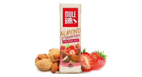 Barre proteinee mulebar vegan amande fraise 42 g
