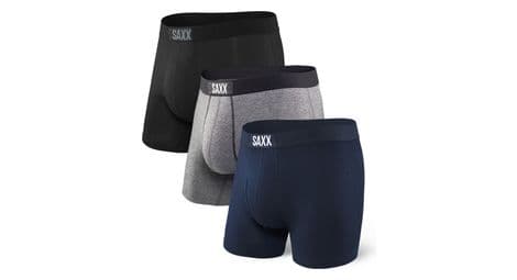 Saxx boxer pack de 3 vibe negro gris azul xl