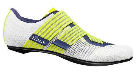 Chaussures Route Fizik Vento Powerstrap Aeroweave Movistar Team Blanc/Jaune