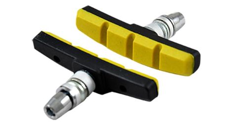 Porte patin vtt optimiz a vis v-brake symetrique 70mm noir/jaune (pr)