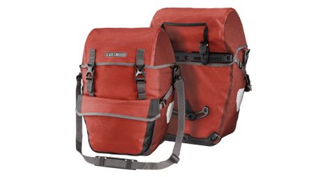 Coppia di borse portapacchi ortlieb bike-packer plus 42l red salsa dark chili - prodotto ricondizionato