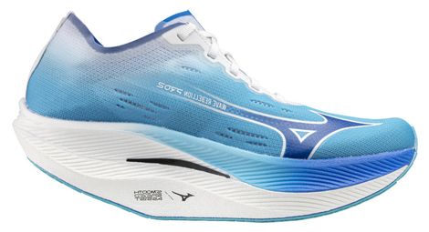 Chaussures running mizuno wave rebellion pro 2 bleu/blanc femme