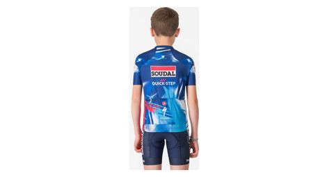 Kinder Kurzarm Trikot Aero Soudal Quick Step 2025 Blau