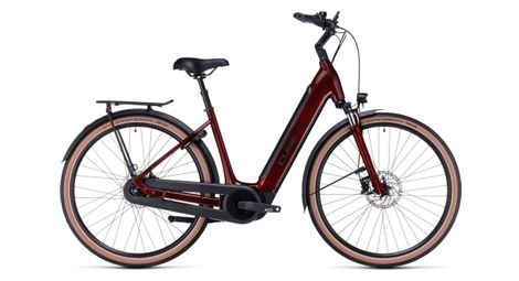 Cube supreme hybrid pro 500 easy entry bicicletta elettrica da città shimano nexus 8s 500 wh 700 mm rosso 2023