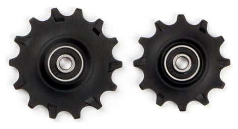 Paire de galets de derailleur elvedes 1 x 12 dents 1 x 14 dents roulements annulaires narrow wide