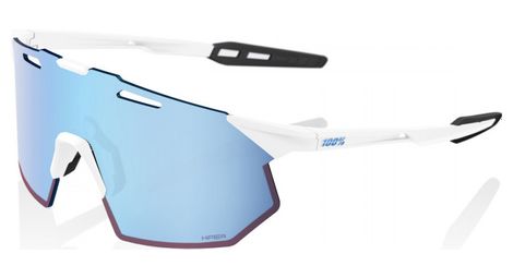 Lunettes 100% Hypercraft SQ Soft Tact Blanc - Ecran HiPER Mirror Bleu