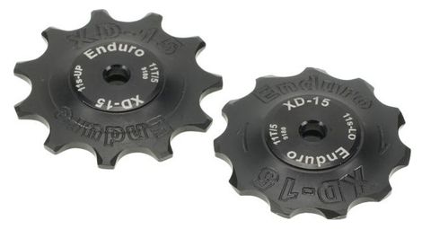 Galets enduro bearings 11 dents pour dérailleur shimano dura ace 11 vitesses noir