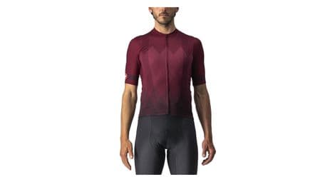 Maillot manches courtes castelli a tutta rouge bordeaux