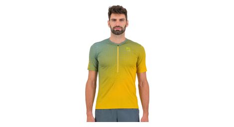 Maillot manches courtes karpos lavaredo ultra tech jaune gris