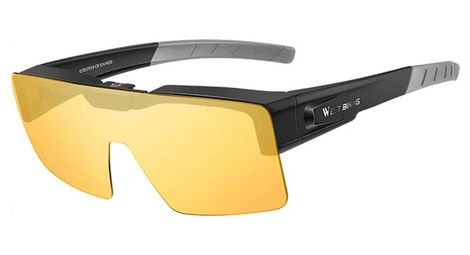 Lunettes de soleil de sport anti-vent avec verres polarisants - noir