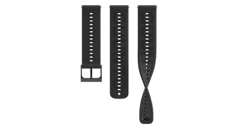 Bracelet de montre suunto athletic 6 silicone 22mm s+m noir all black