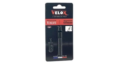 Prolongateur de valve velox alu noir 60mm semi-filete (x2)