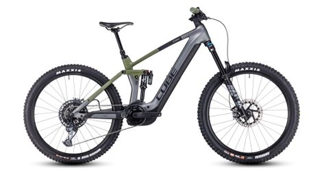 Cube stereo hybrid 160 hpc tm 750 27,5 electric full suspension mtb sram gx eagle 12s 750 wh 27,5'' flash grey olive green 2023