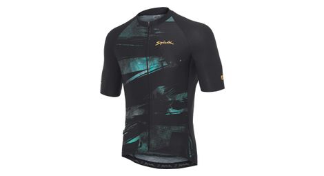 Spiuk helios summun short sleeve jersey black/turquoise s