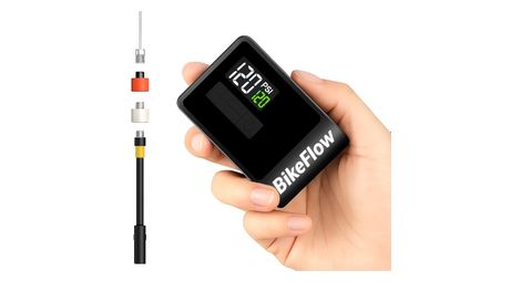 Mini pompe à vélo mini compresseur avec indicateur de bar - electrique portable rechargeable 120 psi ecran lcd compatible presta et schrader - 130 g