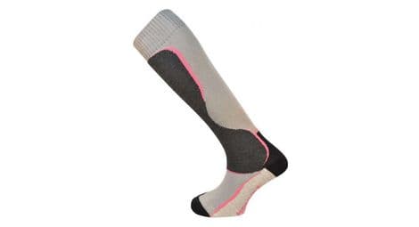 Chaussettes fusion rose/gris