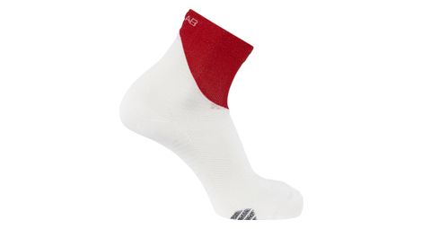 Chaussettes unisexe salomon s/lab phantasm ankle blanc rouge