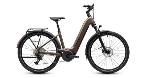VTC Électrique Cube Touring Hybrid Pro 800 Easy Entry Shimano Deore XT 12V 800 Wh Bosch 90 Nm 700 mm Marron Metallicumbra 2027