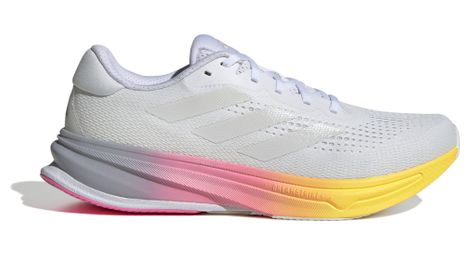 Chaussures running adidas supernova rise blanc/rose/orange homme 