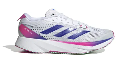 Chaussures de running adidas running adizero sl blanc bleu rose
