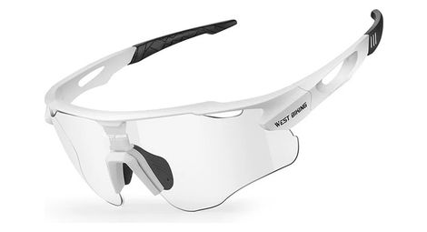 Lunettes de vélo polarisées photochromiques pour cyclisme - blanc