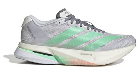 Chaussures Running adidas Adizero Boston 13 Gris/Vert Femme