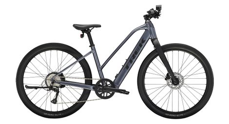 Vélo de fitness électrique trek dual sport+ 2 stagger lt shimano acera 8v 250 wh 27.5 gris 2025