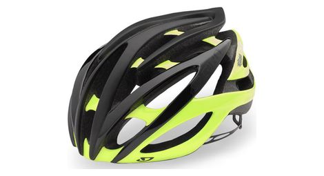 Casque giro atmos 2 noir jaune fluo