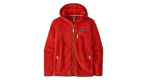 Chaqueta polar para mujer patagonia retro pile hoody rojo