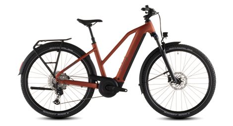 Cube Nuride Hybrid Pro 600 Trapeze Electric Trekking Bike Shimano Deore/Deore XT 12S 600 Wh 29'' Chilli Red Orange 2026