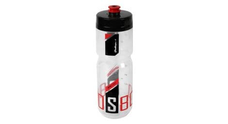 Bidon polisport s800 clair/noir/rouge bouchon à visser 800ml