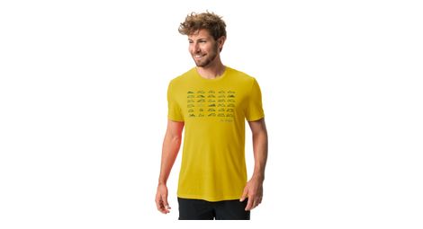 T shirt manches courtes vaude tekoa iii jaune