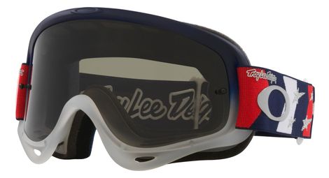 Occhiali oakley o-frame mx x troy lee designs rwb stars / lente grigio scuro / ref : oo7029-88